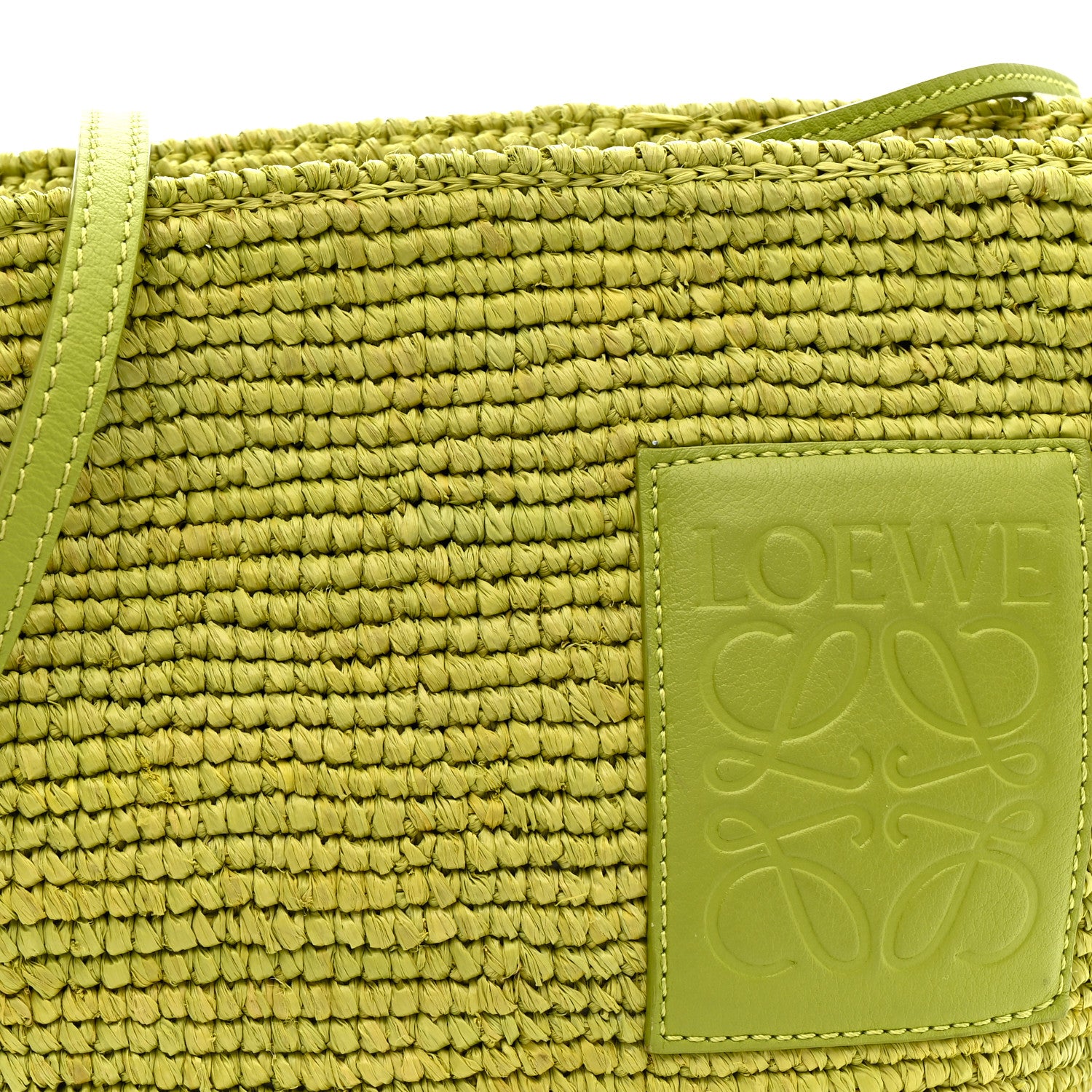 【non111 】 LOEWE オリーブグリーン ドローストリングバッグ Loewe x SUNA FUJITA Nappa Bunny Mini Flamenco Knot Clutch Tropical