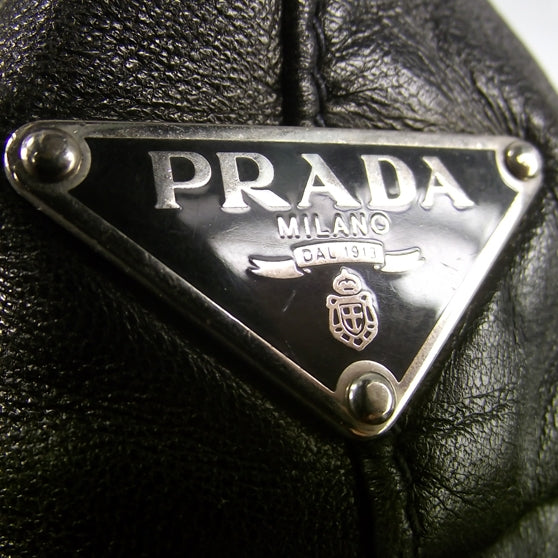 Prada Calfskin Leather Shoulder Bag Nero 8 of 10