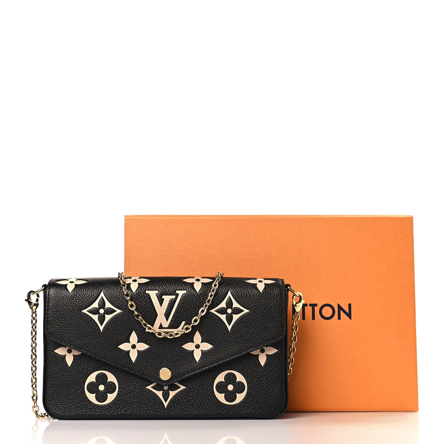 Louis Vuitton Empreinte Monogram Giant Felicie Pochette Black Beige 10 of 10