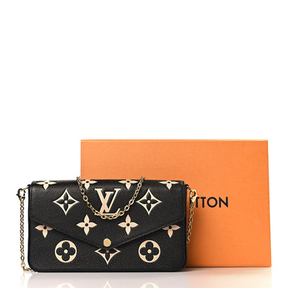 Louis Vuitton Empreinte Monogram Giant Felicie Pochette Black Beige 10 of 10