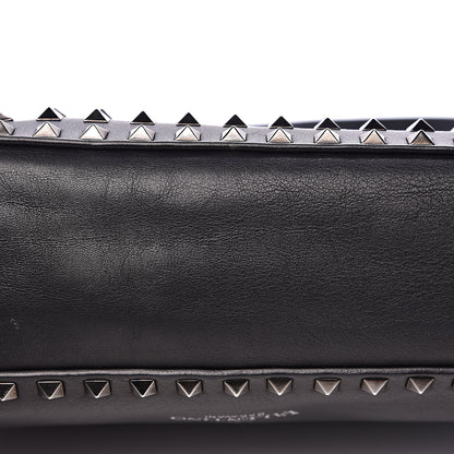 Valentino Garavani Calfskin Large Rockstud All Over Flip-Lock Messenger Bag Black 9 of 20