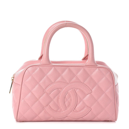 Chanel Caviar Quilted Small Bowler Pink 1 of 10