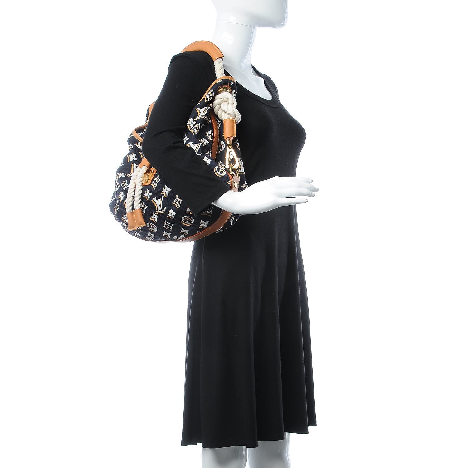 Louis Vuitton Nylon Monogram Cruise Bulles MM Navy 2 of 8