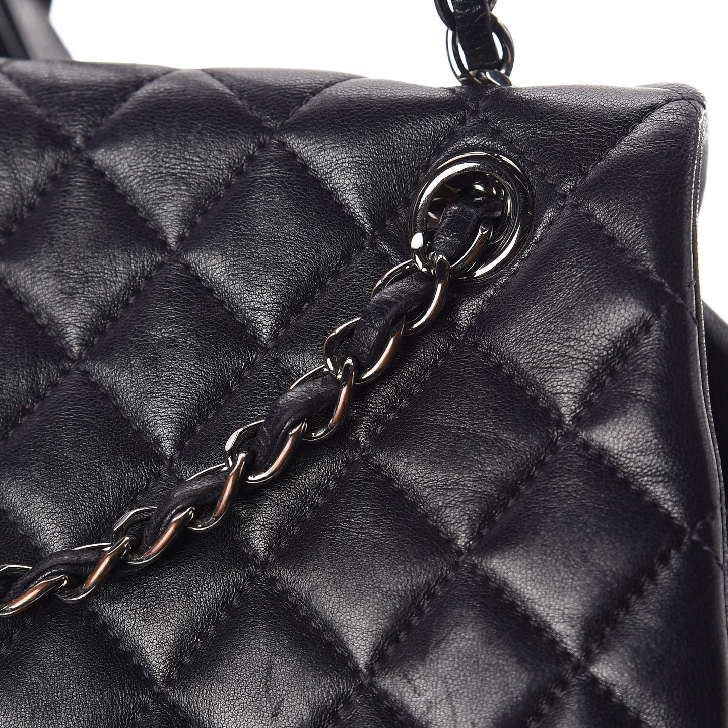 Calfskin Quilted Large Urban Spirit Backpack Navy