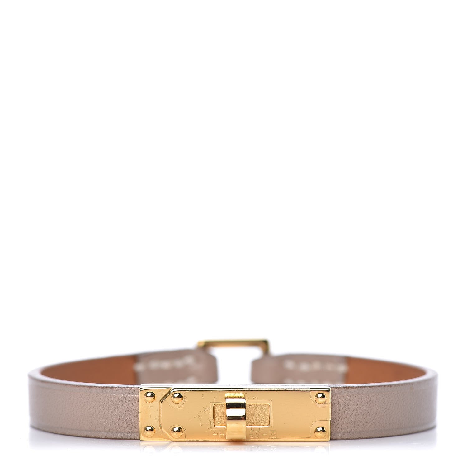 Hermes Tadelakt Micro Kelly Bracelet M Argile 1 of 6