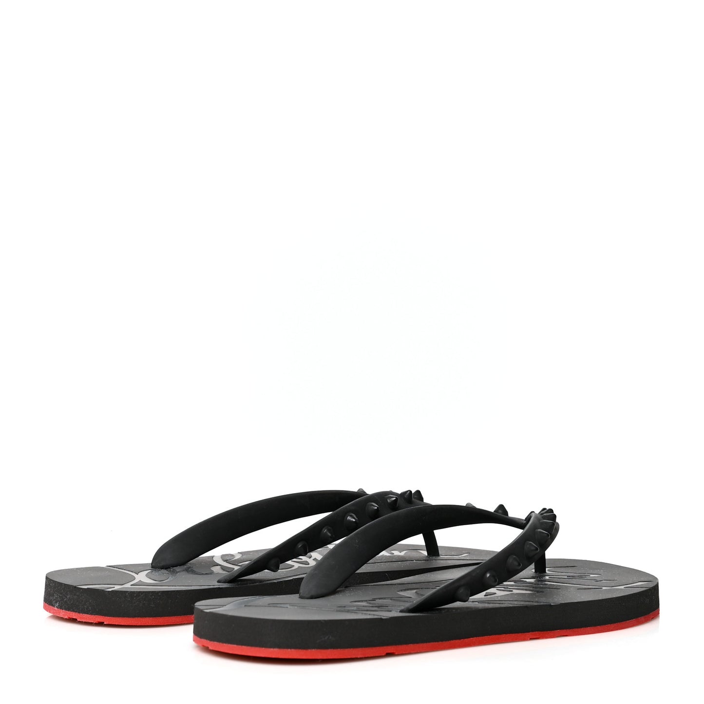 Rubber Spike Loubi Donna Flip Flop 39 Black