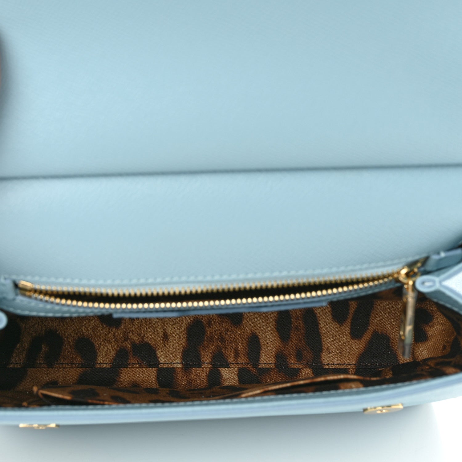 Dolce & Gabbana Dauphine Calfskin Miss Sicily Satchel Light Blue 5 of 9