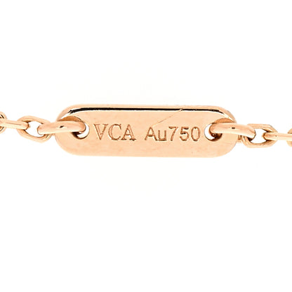 Van Cleef & Arpels 18K Rose Gold Carnelian Sweet Alhambra Bracelet 6 of 7