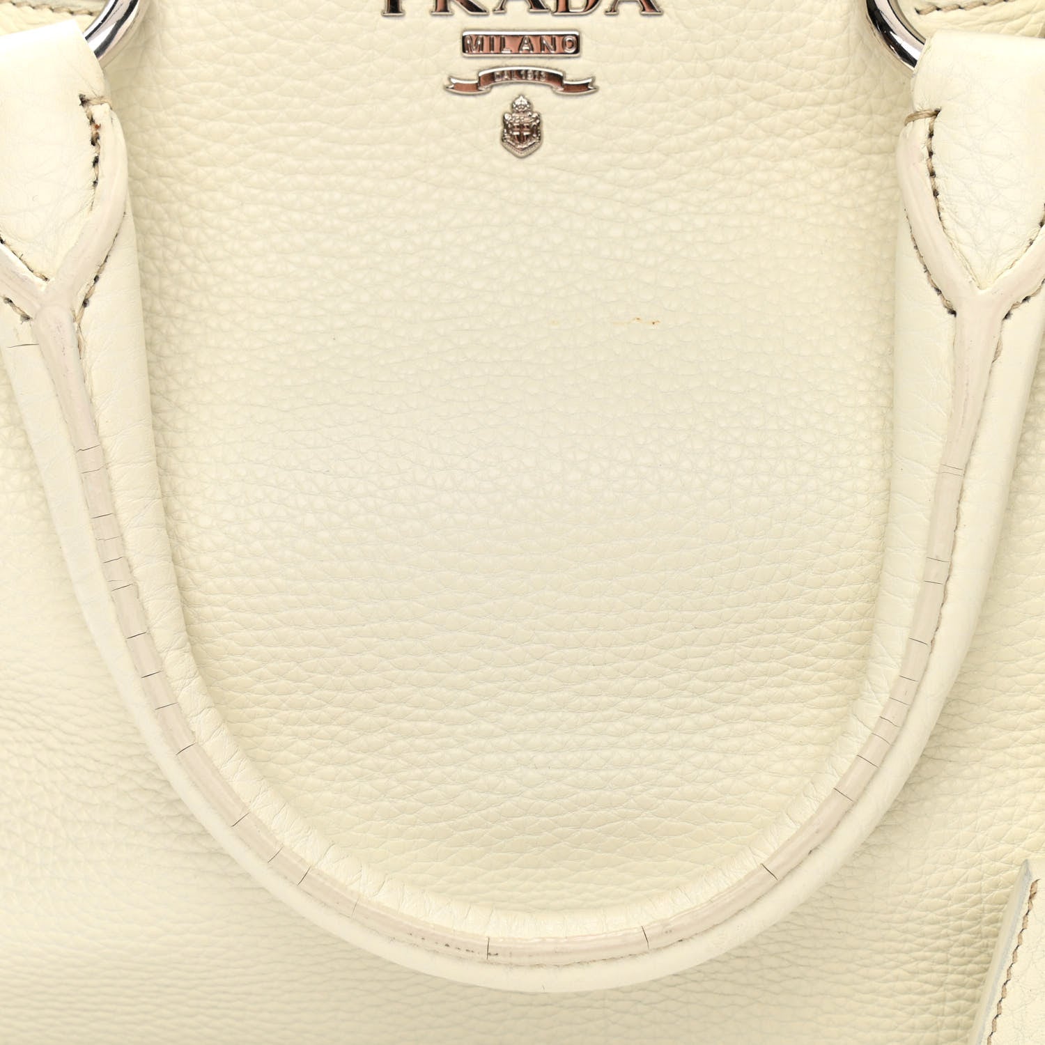 Prada Vitello Daino Satchel Bianco 11 of 15