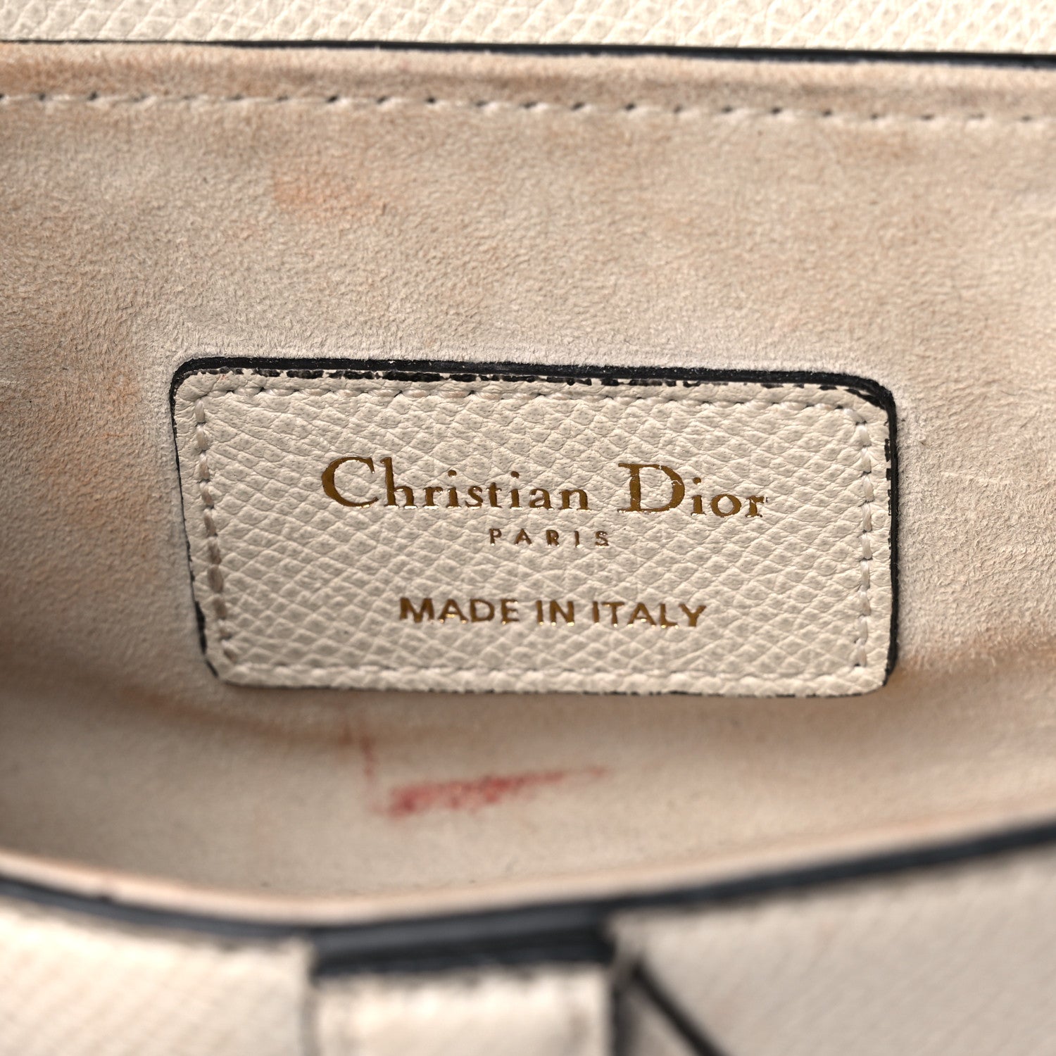 Christian Dior Grained Calfskin Mini Saddle Bag White 6 of 14
