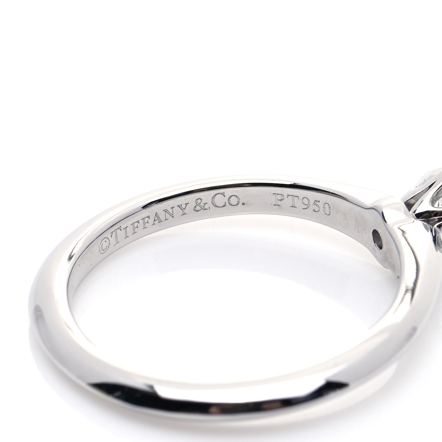 Platinum Diamond .21ct Solitaire Engagement Ring 49 4.75