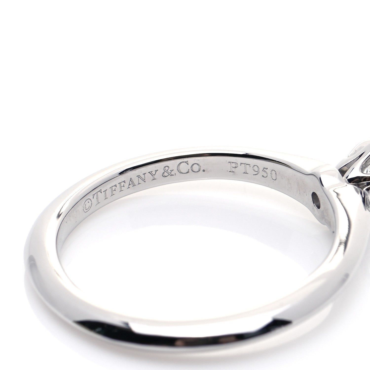 Tiffany Platinum Diamond .21ct Solitaire Engagement Ring 49 4.75 5 of 6