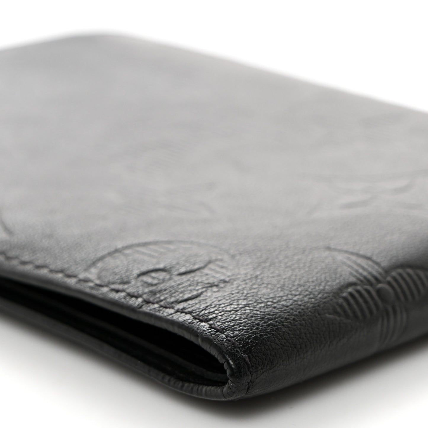 Calfskin Monogram Shadow Multiple Wallet Black