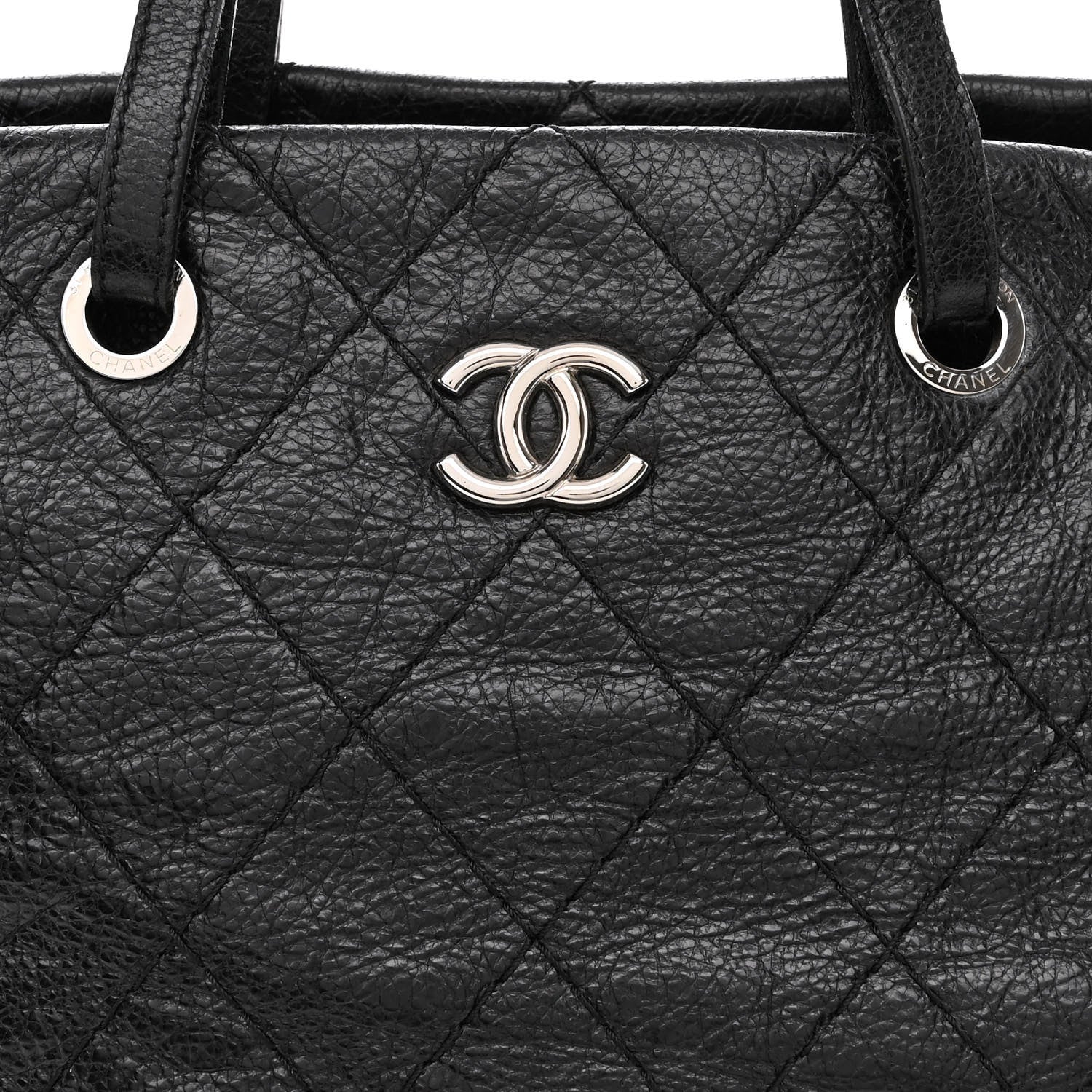 Chanel Glazed Calfskin Large On The Road Tote Black 9 of 12