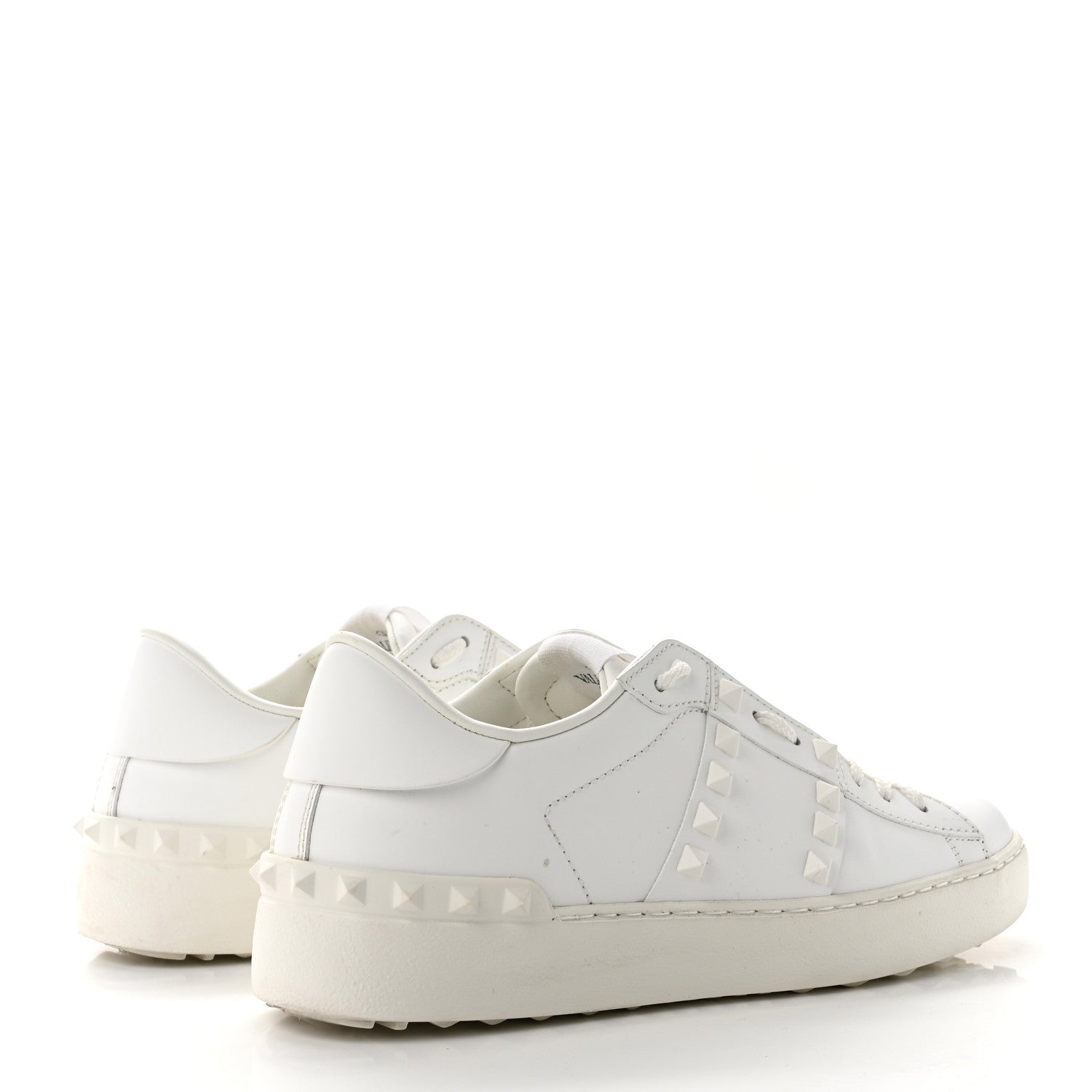 Valentino Garavani Calfskin Rockstud Untitled Open Sneakers 37 White 4 of 8