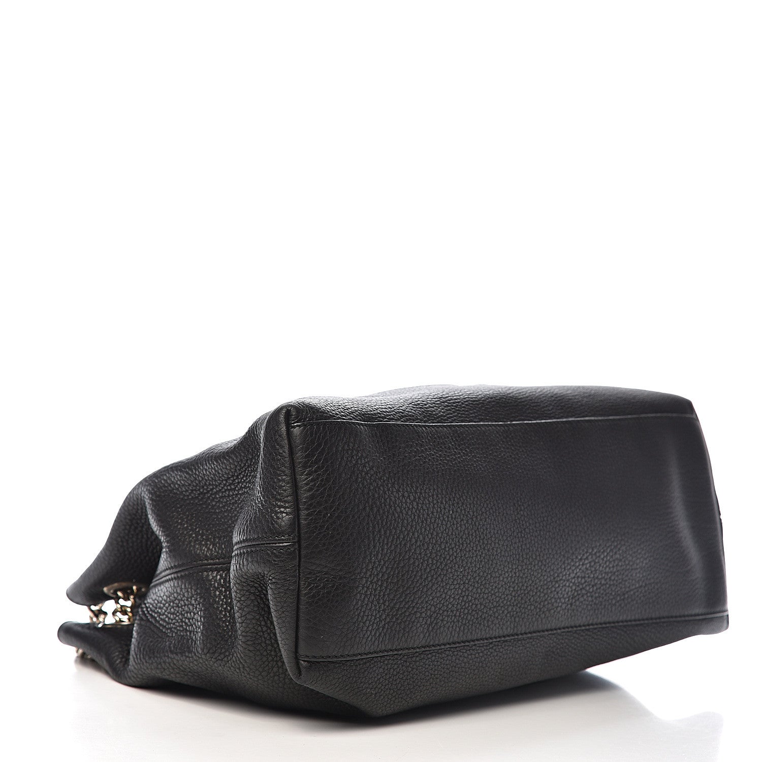 Gucci Pebbled Calfskin Medium Soho Chain Shoulder Bag Black 4 of 14