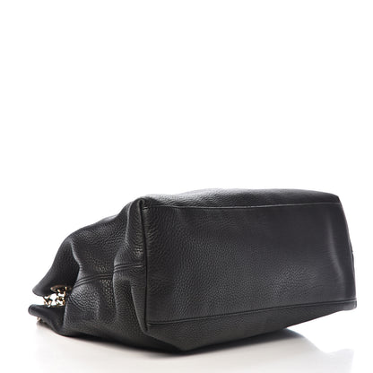 Gucci Pebbled Calfskin Medium Soho Chain Shoulder Bag Black 4 of 14
