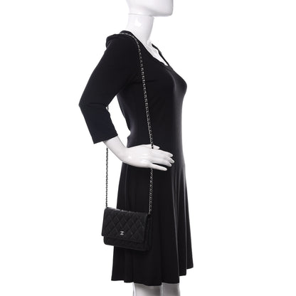 Chanel Caviar Quilted Wallet On Chain WOC Black 2 of 11