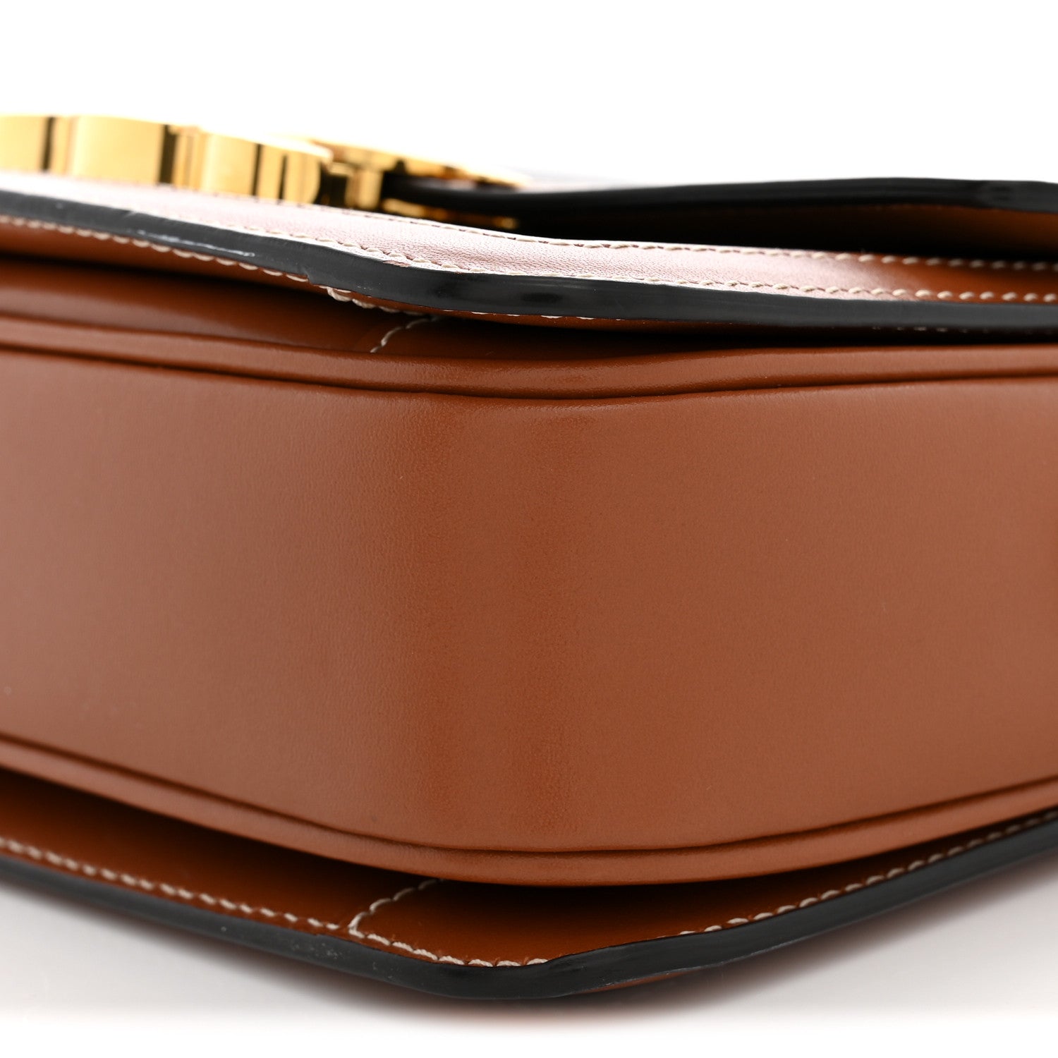 Celine Calfskin Triomphe Canvas Teen Triomphe Bag Tan 10 of 12