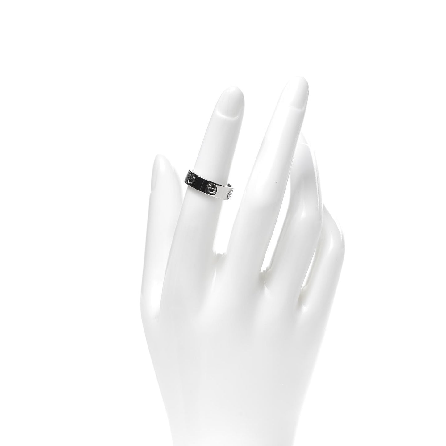 18K White Gold 5.5mm LOVE Ring 51 5.75