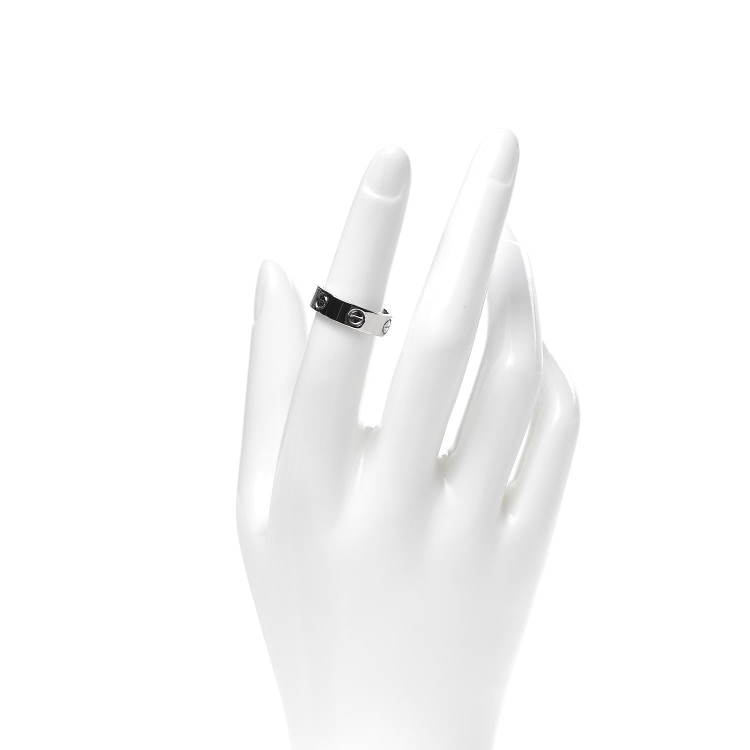 Cartier 18K White Gold 5.5mm LOVE Ring 51 5.75 2 of 4