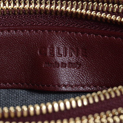 Celine Lambskin Small Trio Crossbody Bag Burgundy 6 of 7