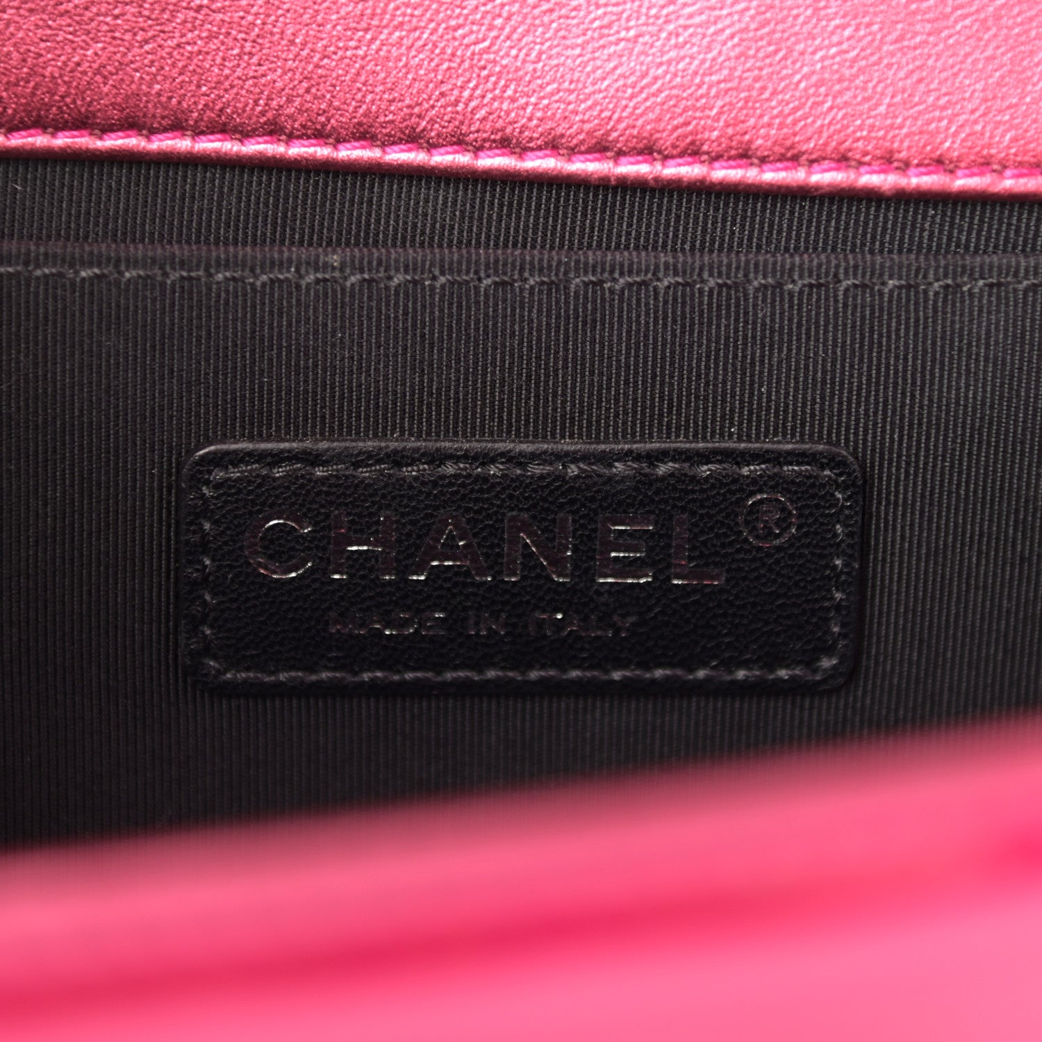 Chanel Metallic Patent Calfskin Quilted Medium Boy Flap Pink 6 of 14