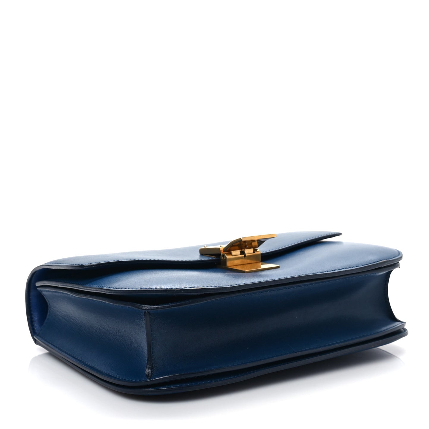 Box Calfskin Medium Classic Box Flap Bag Deepsea