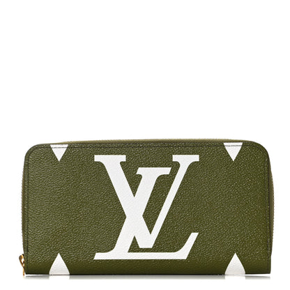 Louis Vuitton Monogram Giant Zippy Wallet Kaki White 1 of 6