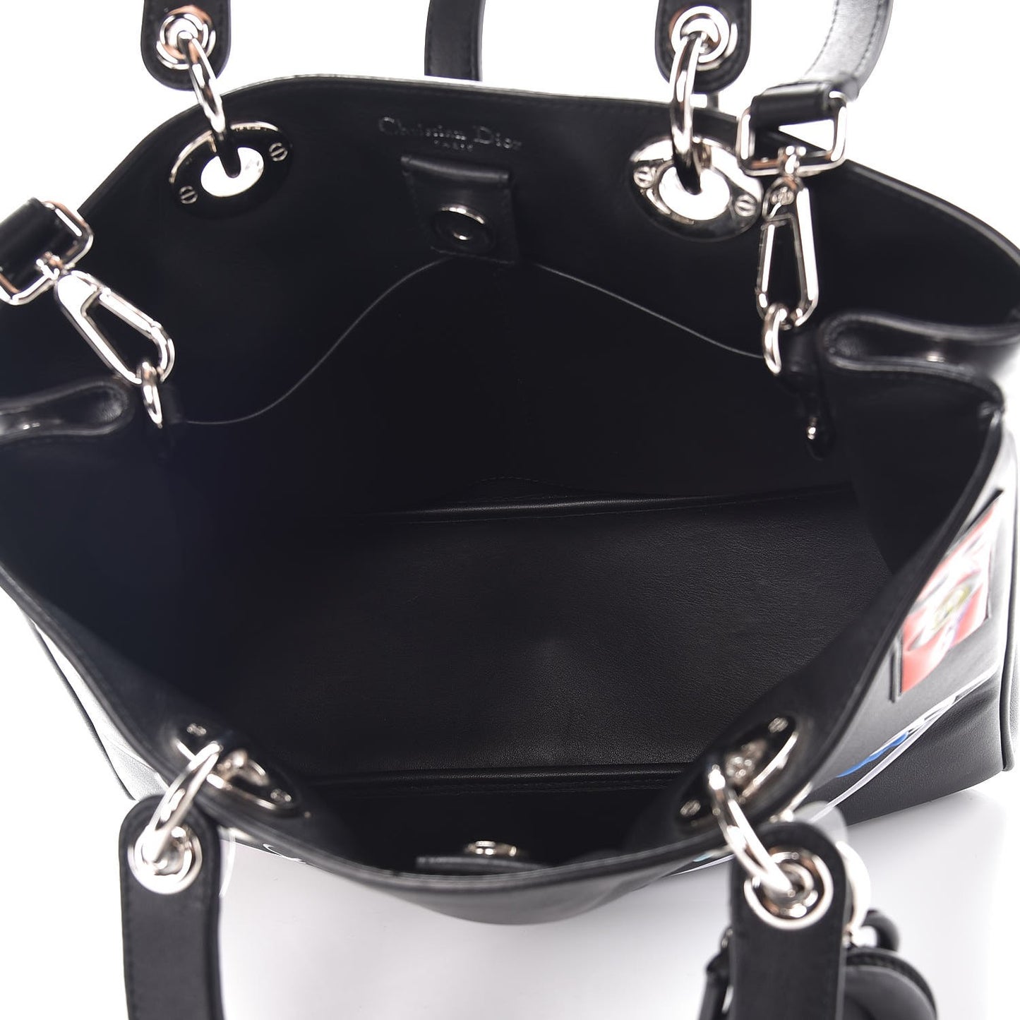 Calfskin Paradise Medium Diorissimo Tote Black