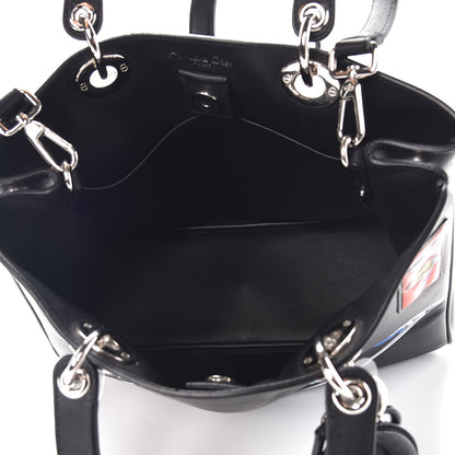 Christian Dior Calfskin Paradise Medium Diorissimo Tote Black 6 of 10