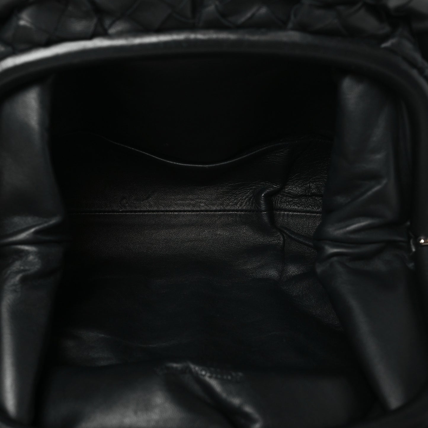 Nappa Maxi Intreccio The Pouch Oversized Clutch Black