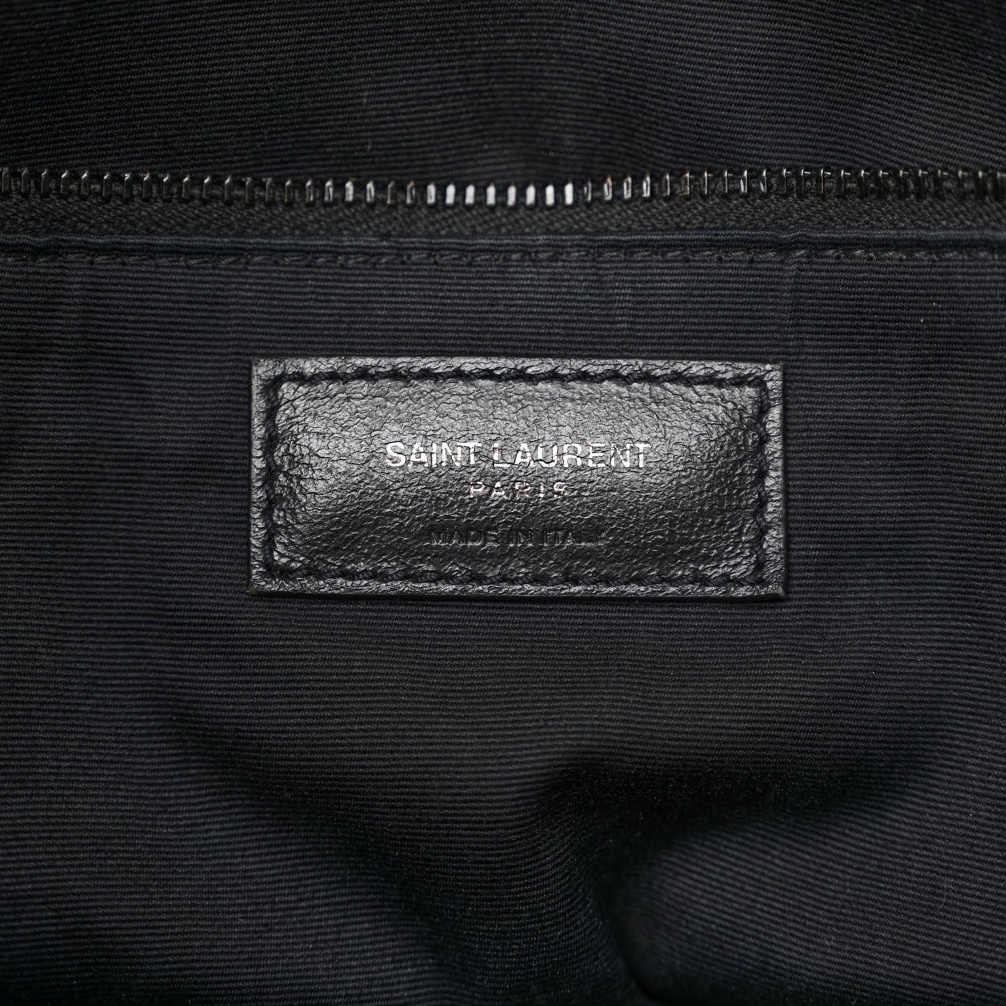 Lambskin Quilted Monogram Monochrome Medium Loulou Puffer Chain Satchel Black