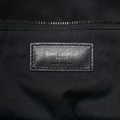 Saint Laurent Lambskin Quilted Monogram Monochrome Medium Loulou Puffer Chain Satchel Black 6 of 11