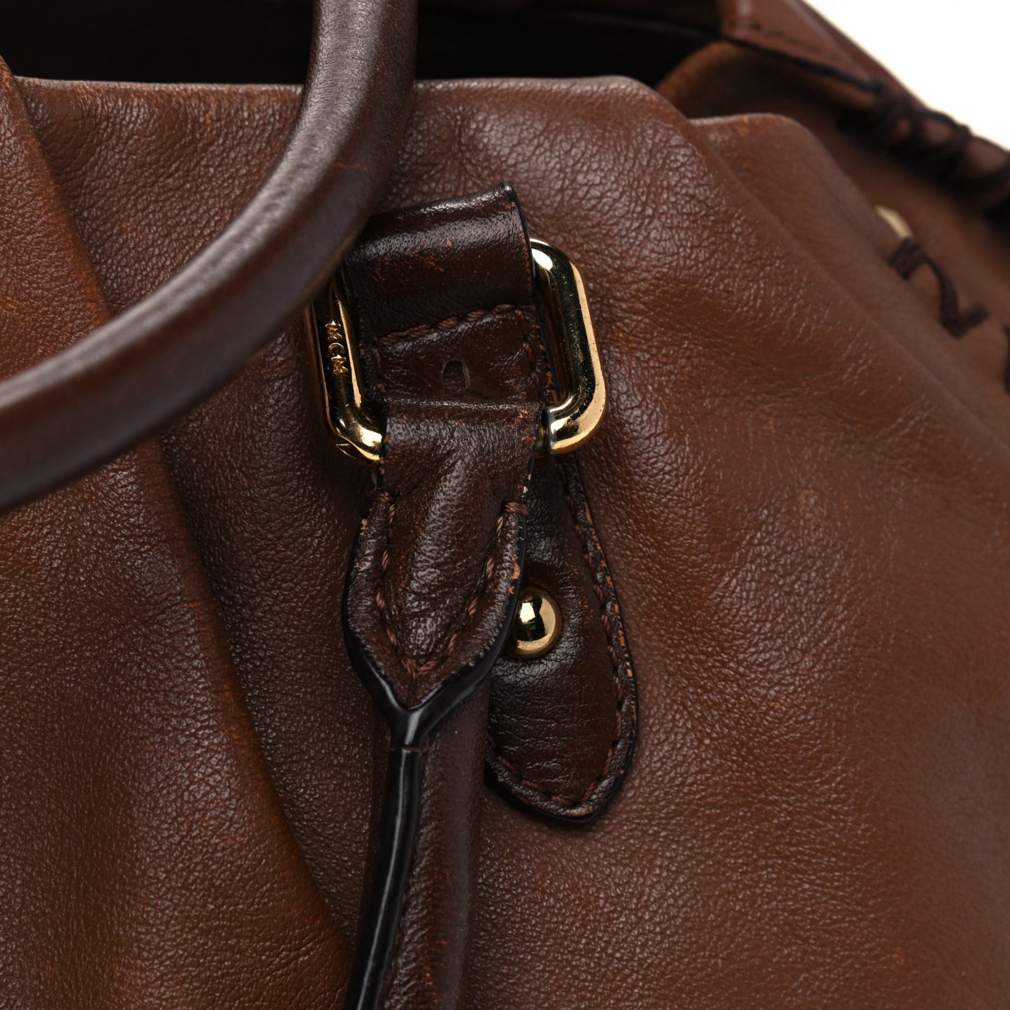 Calfskin Shopper Tote Brown