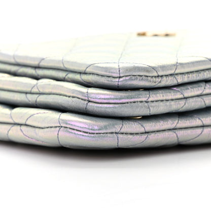 Chanel Iridescent Crumpled Calfskin Trio Cosmetic Case Purple 11 of 15