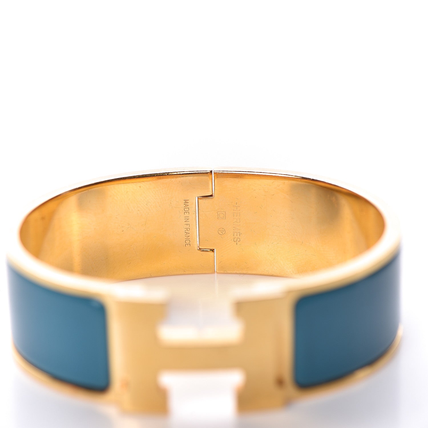 Hermes Enamel Wide Clic Clac H Bracelet GM Bleu Indien 4 of 5