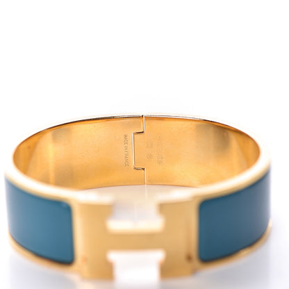 Hermes Enamel Wide Clic Clac H Bracelet GM Bleu Indien 4 of 5
