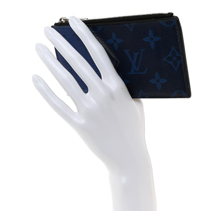 Louis Vuitton Taigarama Coin Card Holder Cobalt Blue 2 of 8
