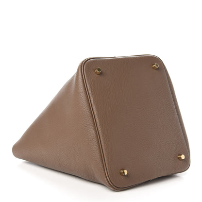 Hermes Taurillon Clemence Picotin Lock 22 MM Etoupe 4 of 11