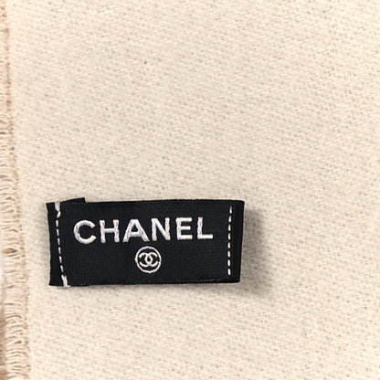 Chanel Cashmere Wool Ombre CC Fringe Stole Beige Pink White 3 of 4