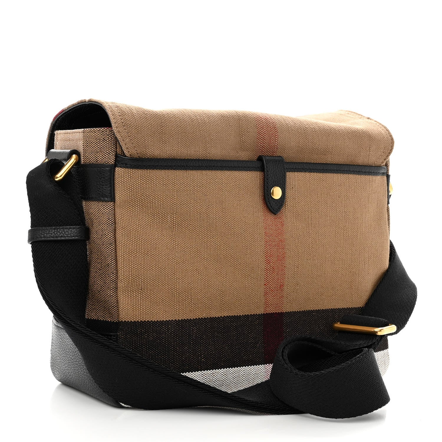 Burberry Canvas Mega Check Small Baildon Messenger Bag Black 3 of 9