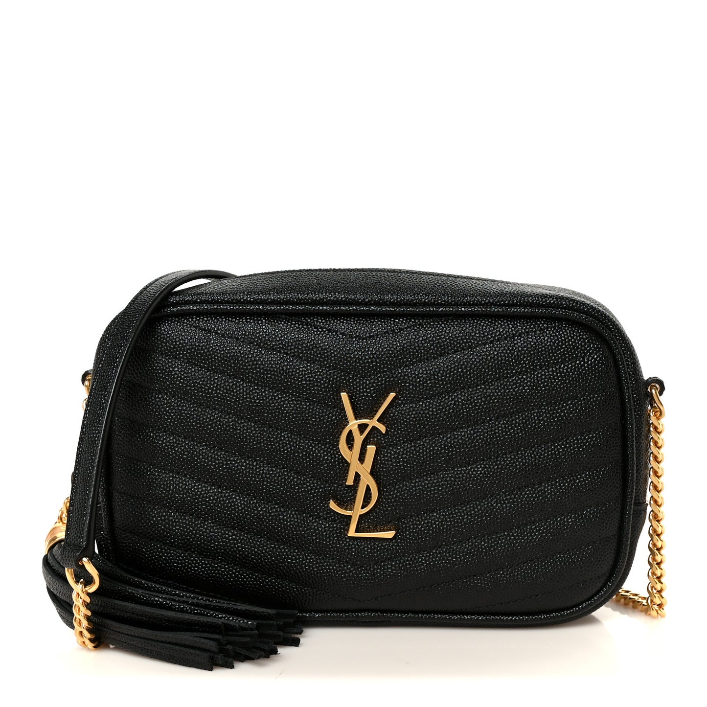 Grain De Poudre Matelasse Monogram Mini Lou Camera Bag Black