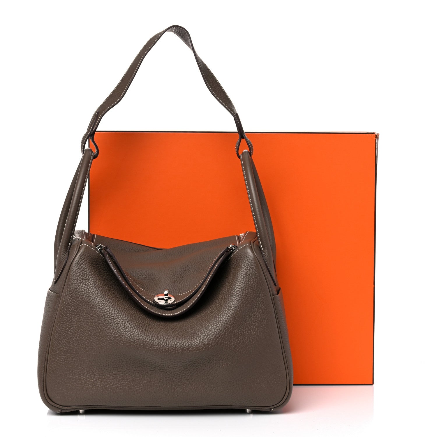 Hermes Taurillon Clemence Lindy 30 Etoupe 11 of 11