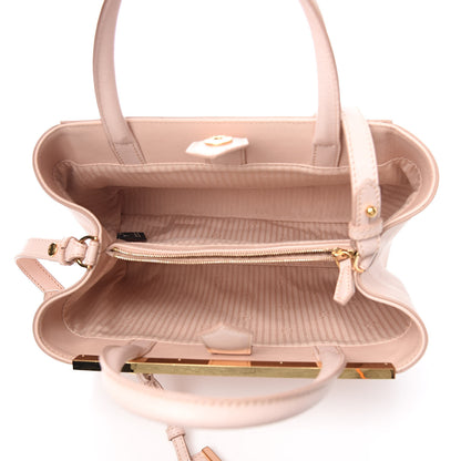 Fendi Vitello Elite Flamingo Petite 2Jours Tote Rosa Plaster 5 of 14