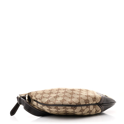 Gucci Monogram Medium New Britt Half Moon Hobo Dark Brown 4 of 12