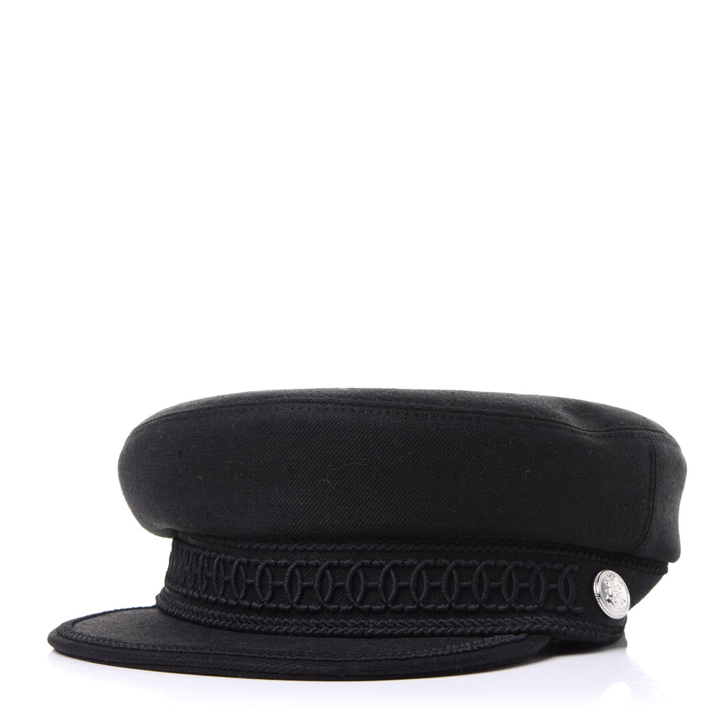 Cashmere Swift Braided Deauville Cap 57 Black