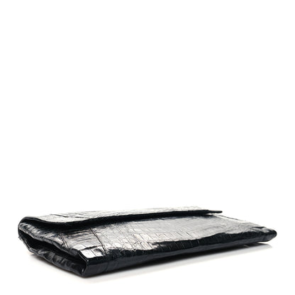 Nancy Gonzalez Crocodile Foldover Clutch Black 4 of 12