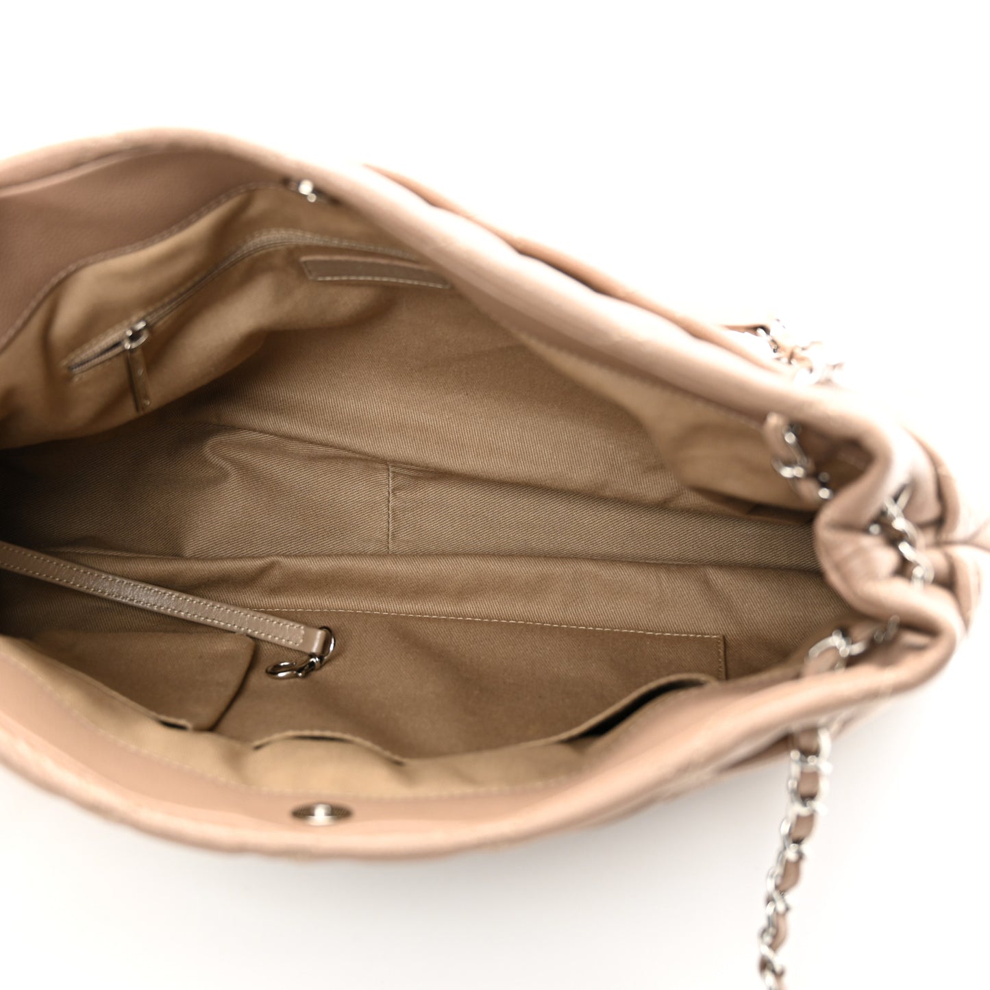Caviar Quilted Timeless CC Soft Tote Beige