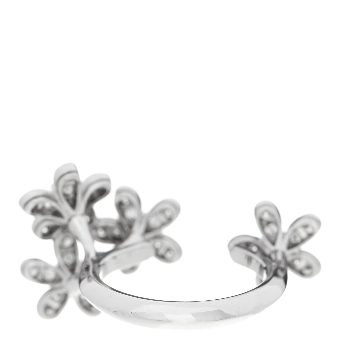 18K White Gold Diamond Socrate Between the Finger Ring 50 5.25